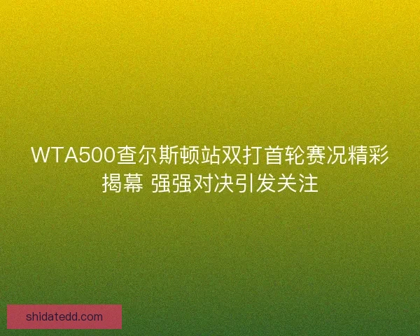 WTA500查尔斯顿站双打首轮赛况精彩揭幕 强强对决引发关注 WTA500查尔斯顿站双打首轮赛况精彩揭幕 强强对决引发关注
