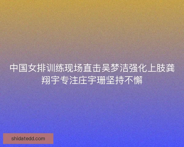中国女排训练现场直击吴梦洁强化上肢龚翔宇专注庄宇珊坚持不懈