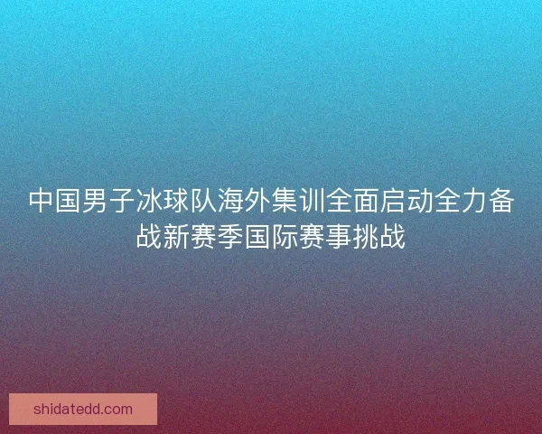 中国男子冰球队海外集训全面启动全力备战新赛季国际赛事挑战 中国男子冰球队海外集训全面启动全力备战新赛季国际赛事挑战